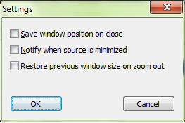 Settings Window